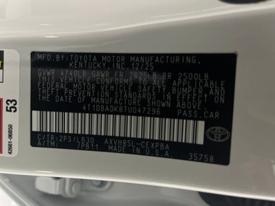 2026 Toyota Camry XSE