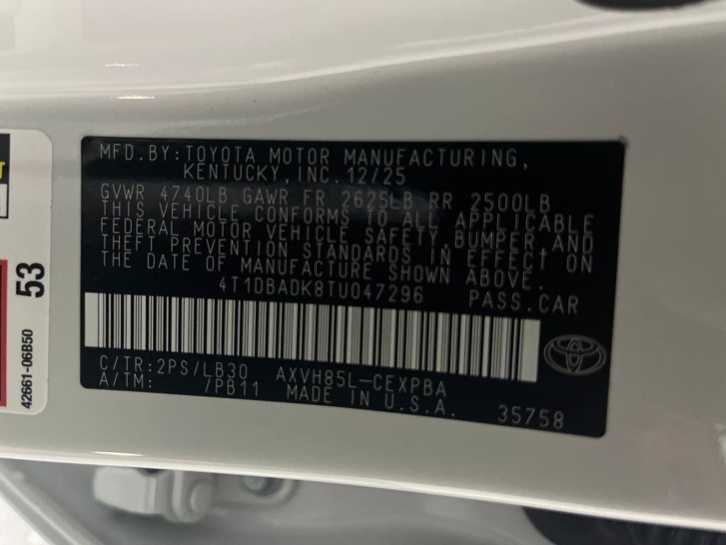 2026 Toyota Camry XSE