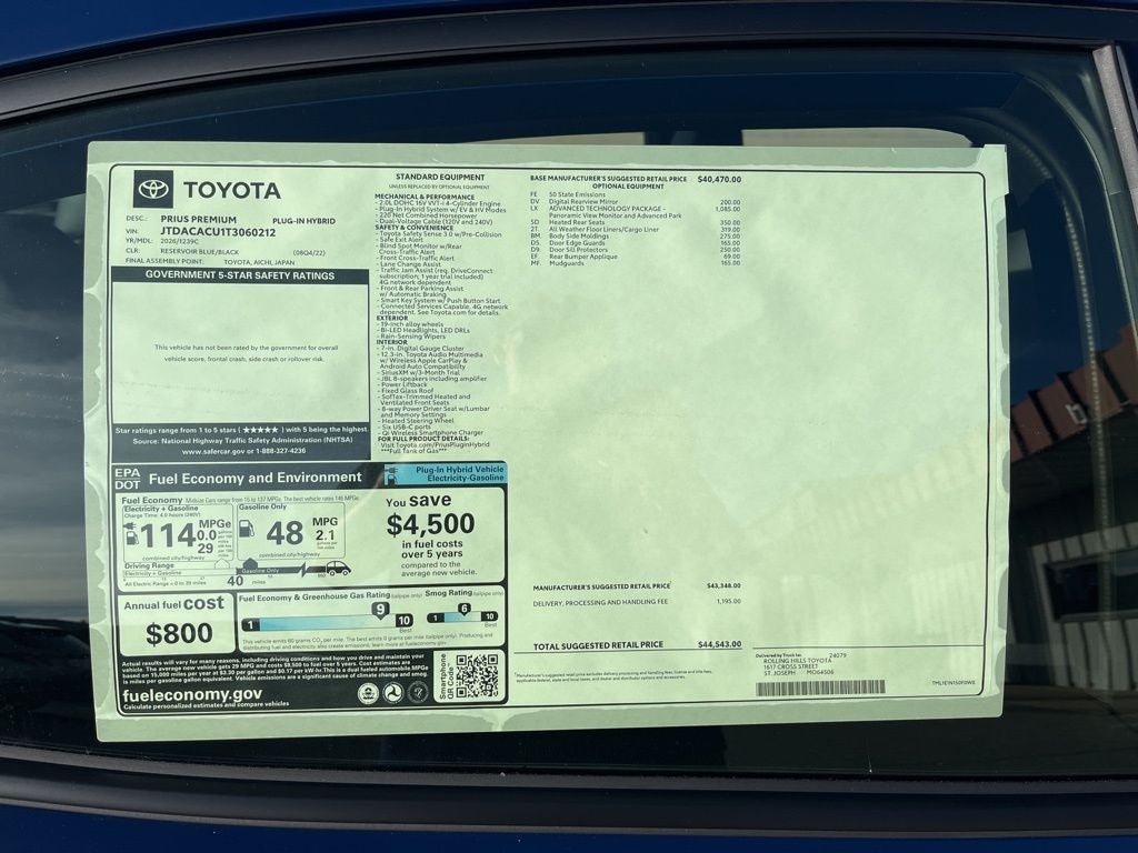 2026 Toyota Prius Plug-in Hybrid XSE Premium