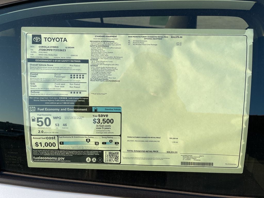 2026 Toyota Corolla Hybrid LE