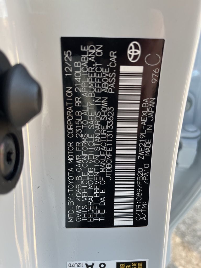 2026 Toyota Corolla Hybrid LE