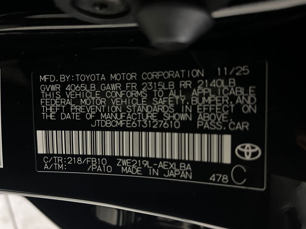 2026 Toyota Corolla Hybrid Hybrid LE