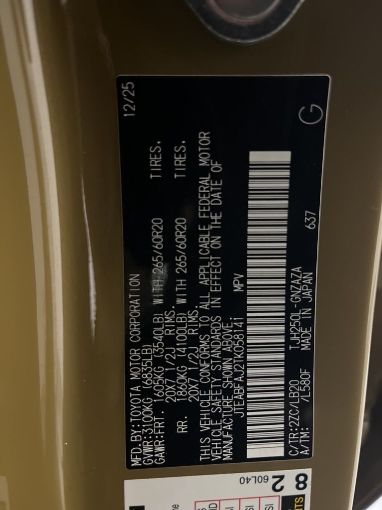 2026 Toyota Land Cruiser Land Cruiser