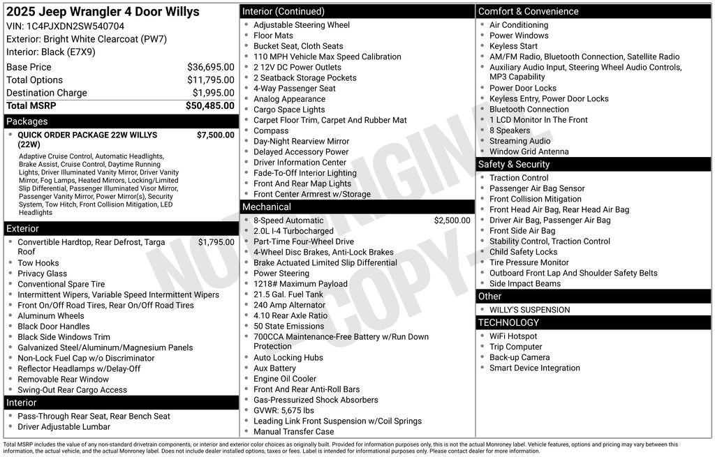 2025 Jeep Wrangler Willys