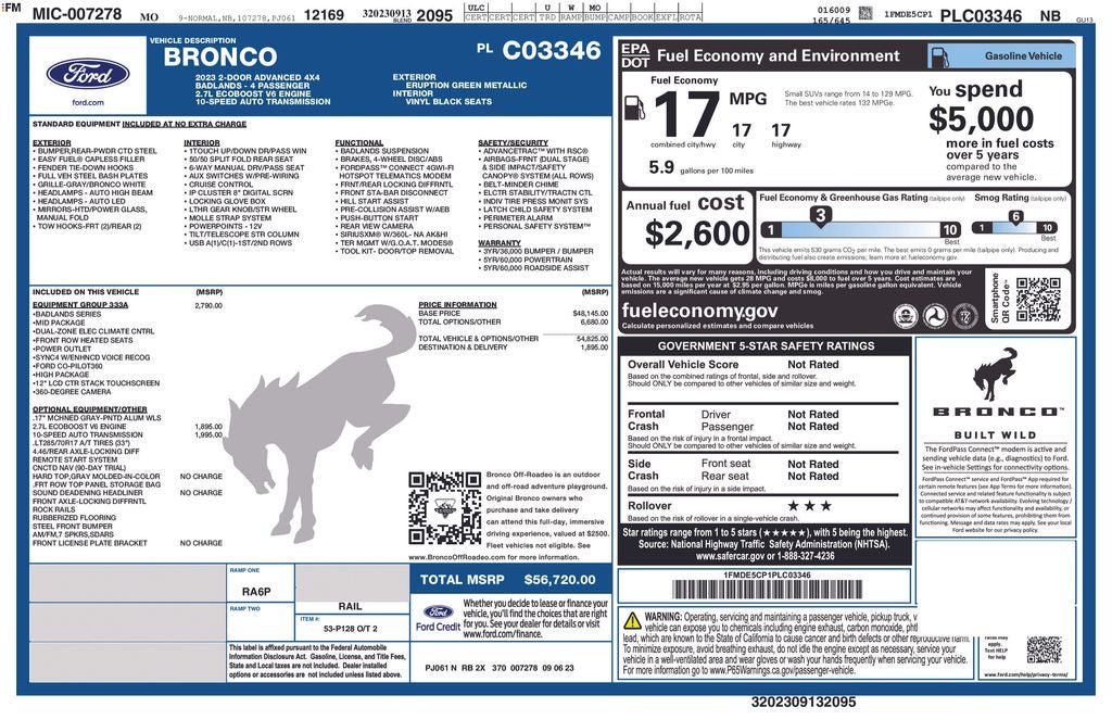 2023 Ford Bronco Badlands