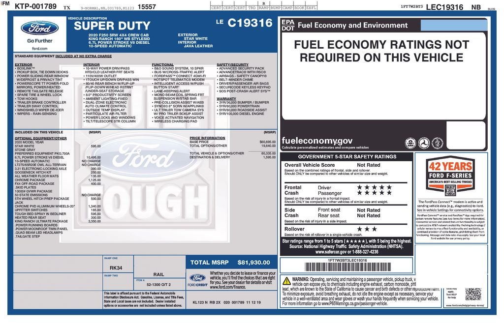 2020 Ford F-250SD King Ranch