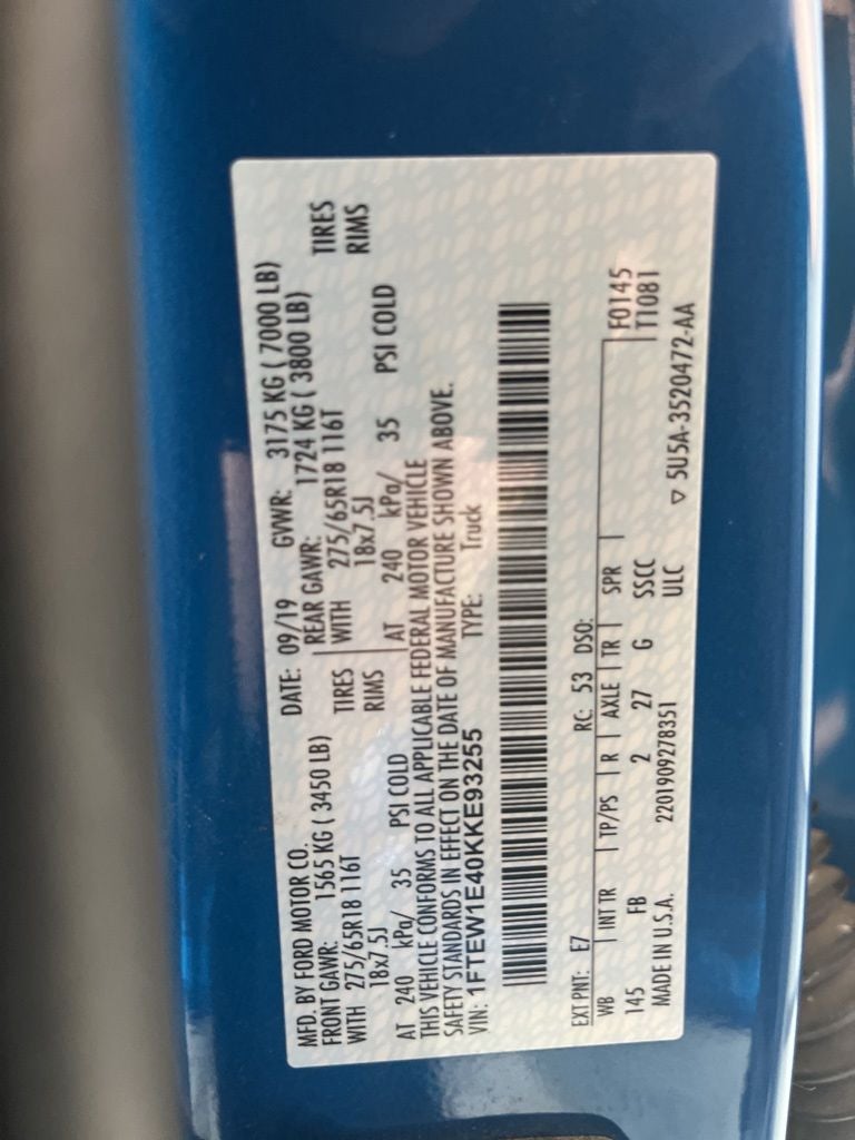 2019 Ford F-150 XLT