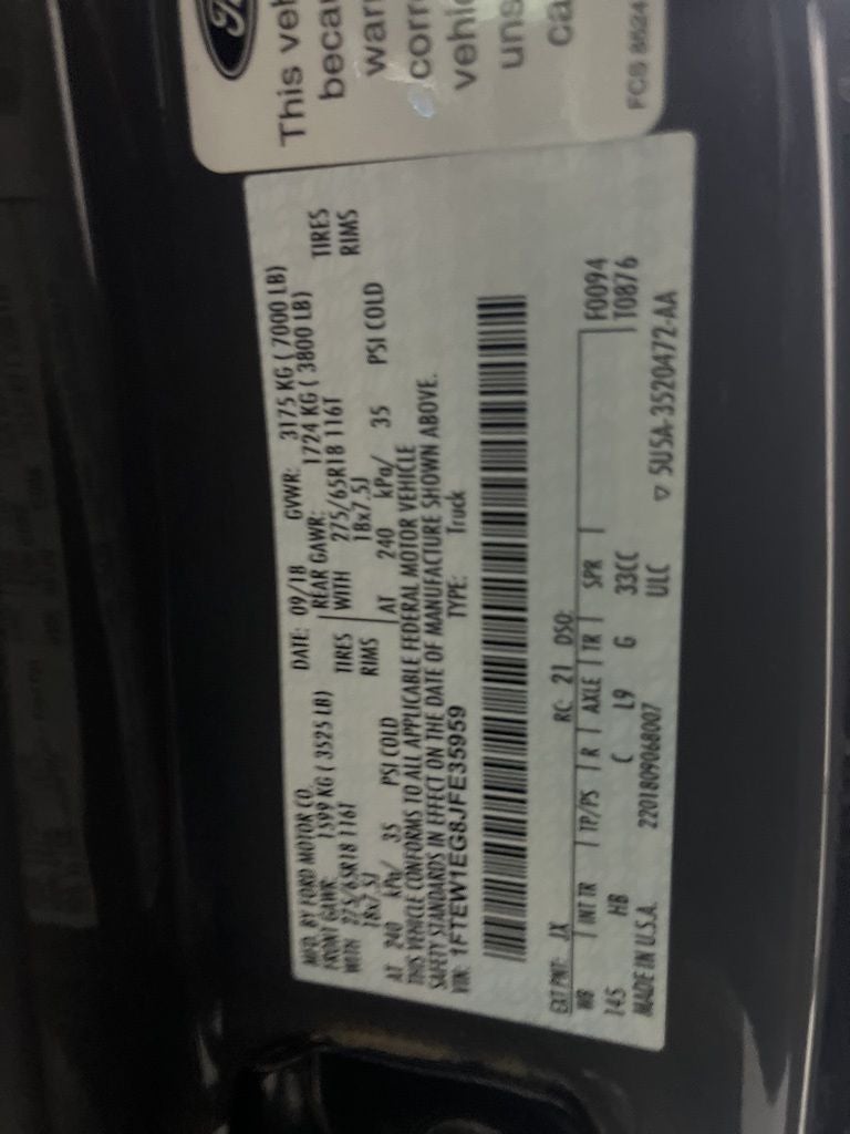 2018 Ford F-150 Lariat