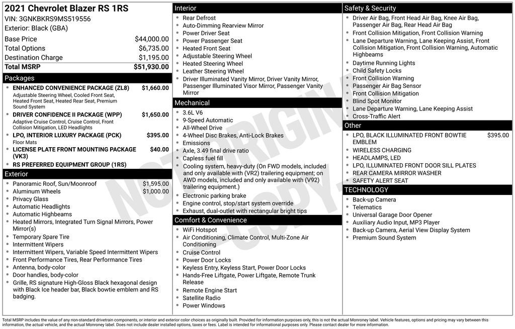 2021 Chevrolet Blazer RS