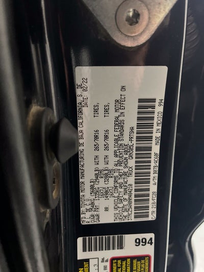 2022 Toyota Tacoma SR5 V6