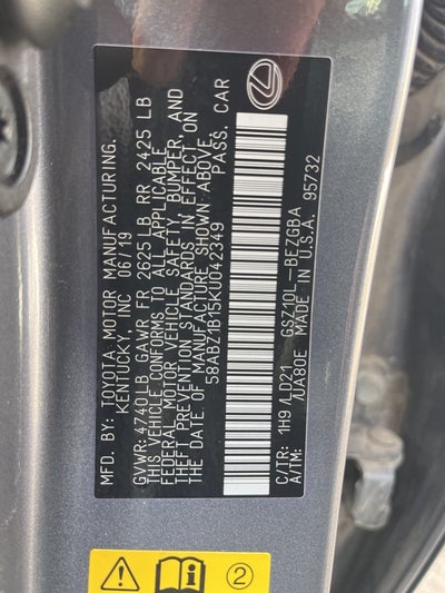 2019 Lexus ES 350 Ultra Luxury