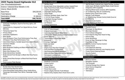 2025 Toyota Grand Highlander XLE