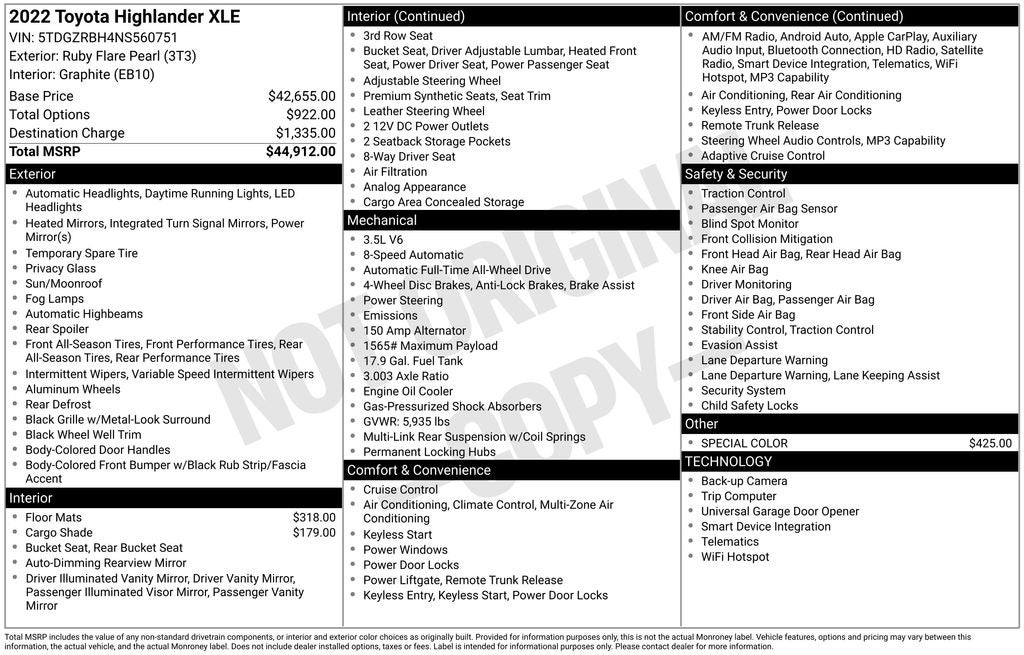 2022 Toyota Highlander XLE