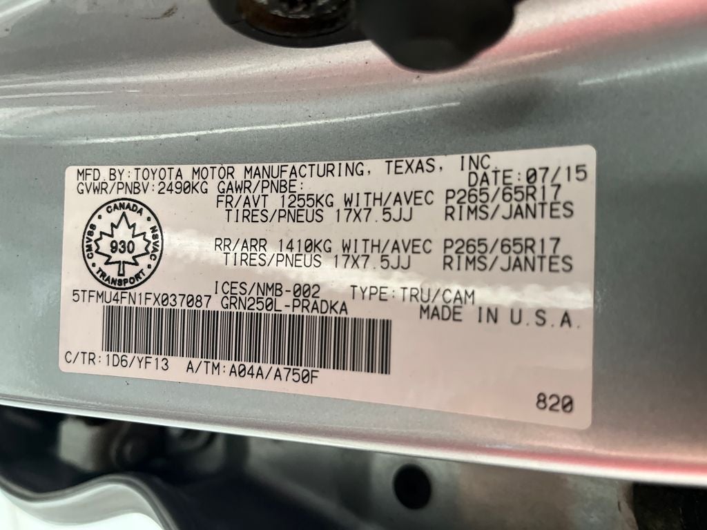 2015 Toyota Tacoma Base V6