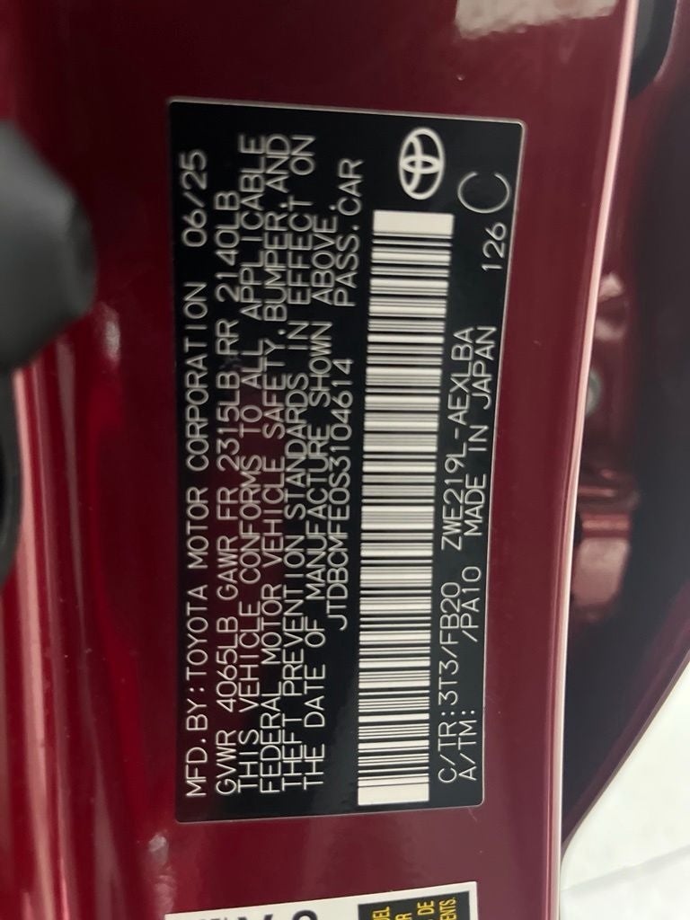 2025 Toyota Corolla Hybrid LE