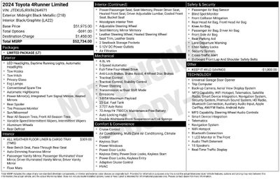2024 Toyota 4Runner Limited