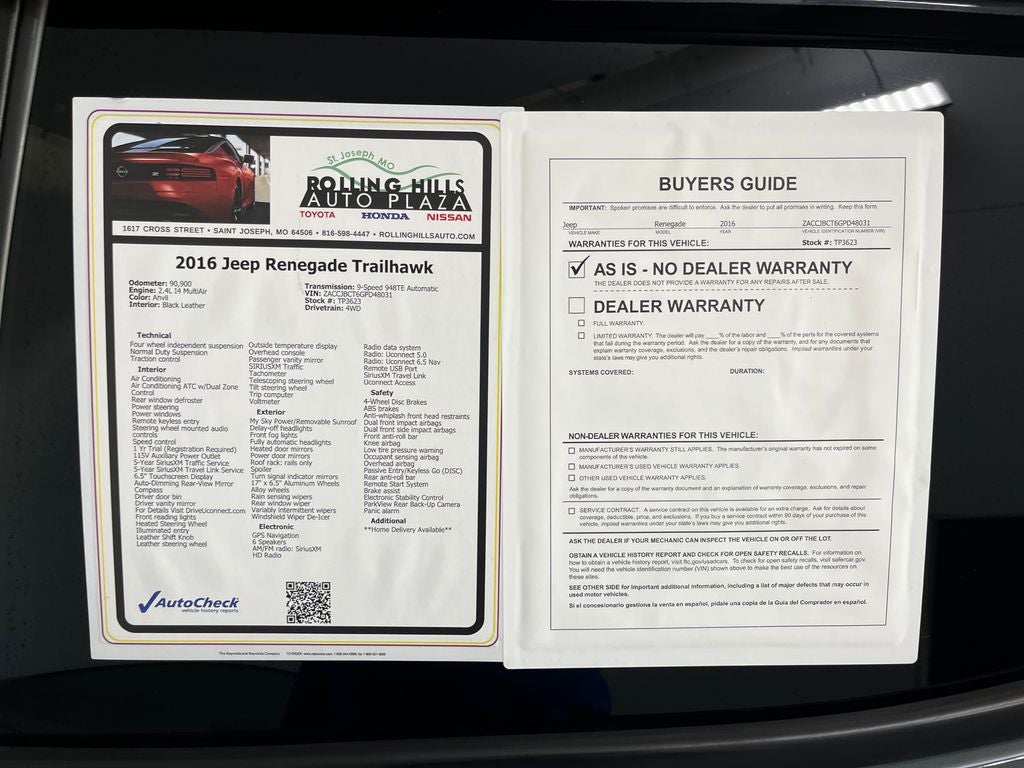 2016 Jeep Renegade Trailhawk