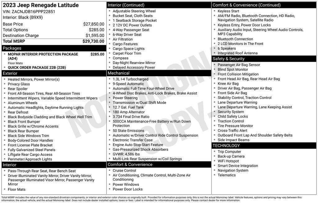 2023 Jeep Renegade Latitude