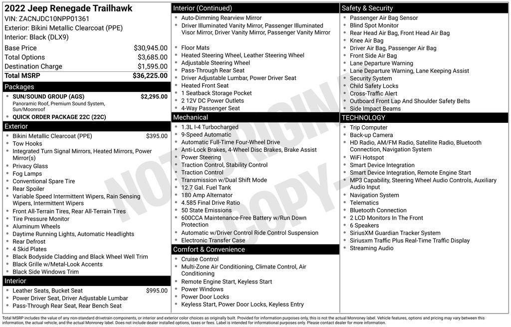 2022 Jeep Renegade Trailhawk