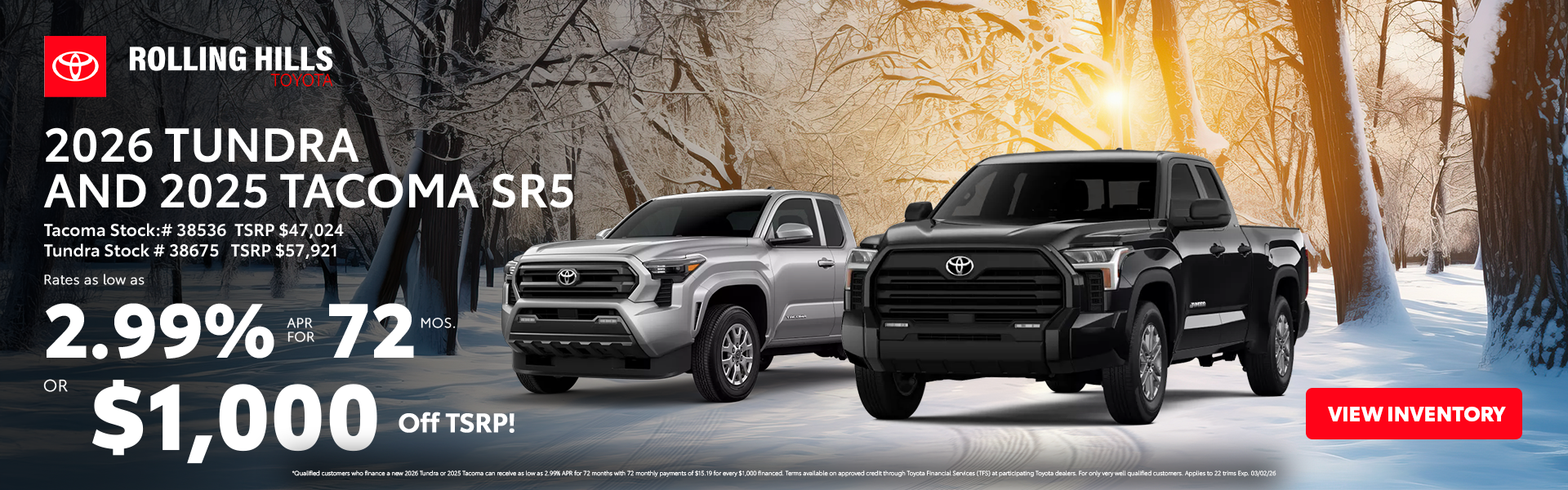 2026 Toyota Tundra & 2025 Tacoma